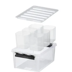 CLASSIC 15 OPBEVARINGSKASSE M LÅG + INDSATS TRANSPARENT 14 L>SmartStore Best