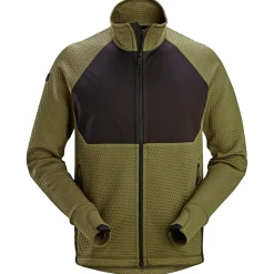 8404 FLEECEJAKKE XL KHAKIGRØN/SORT>Snickers Workwear Sale