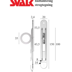 INDFALDSRING 150 MM, BREDDE: 20 MM RUSTFRIT STÅL>Svalk Clearance