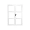 Indvendige Døre ^ Swedoor CLEVER-LINE PURITY GW3L DOBBELT GLASDØR INKL. KARMSÆT 110 MM 15X21