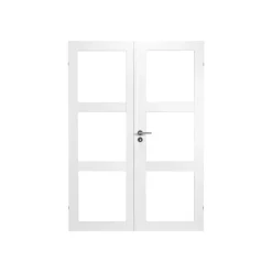 CLEVER-LINE PURITY GW3L DOBBELT GLASDØR INKL. KARMSÆT 100 MM 17X21>Swedoor Best