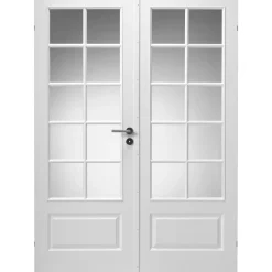 Indvendige Døre ^ Swedoor CLEVER-LINE STYLE SP10 DOBBELT GLASDØR INKL. KARMSÆT 110 MM 15X21