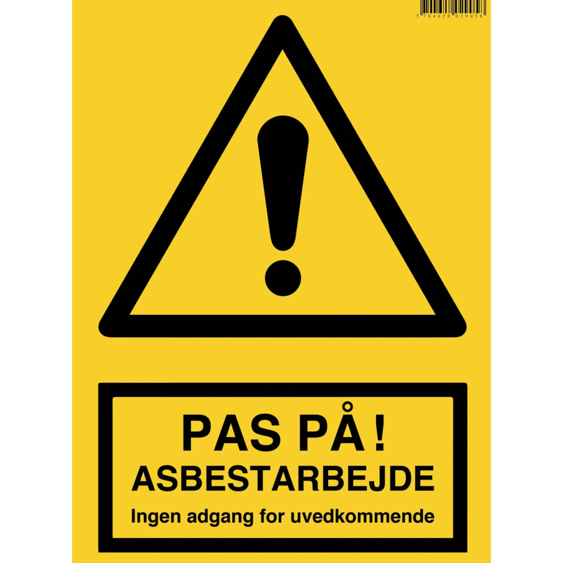 ASBEST ADVARSELSSKILT>Sydvesta Online