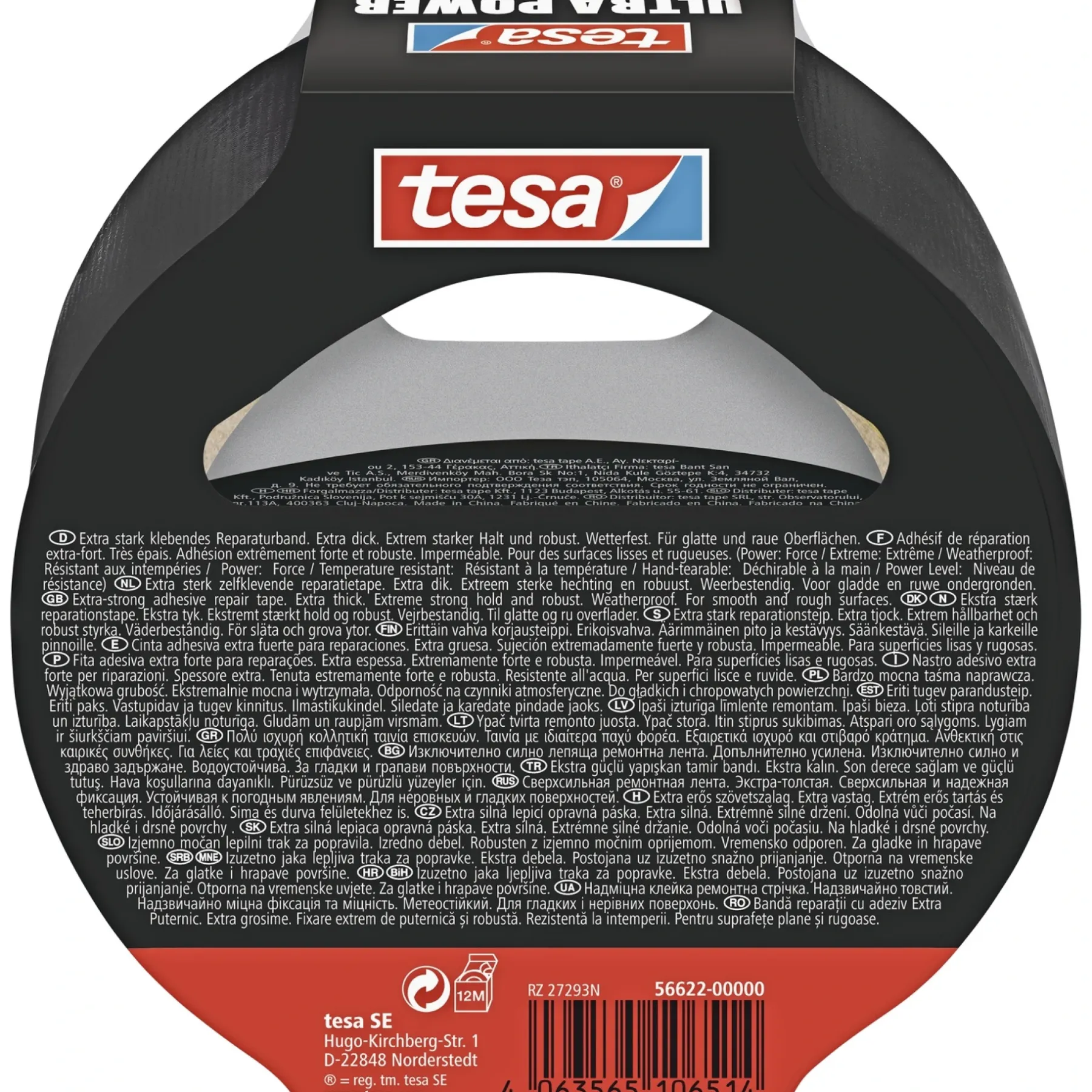 Tape ^ Tesa ULTRA POWER EXTREME REPARATIONSTAPE 50 MM X 10 M SORT