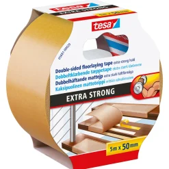Tape ^ Tesa UNIVERSAL EKSTRA STÆRK TÆPPETAPE 5 M X 50 MM HVID