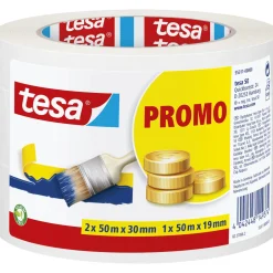 BASIC 3-PAK AFDÆKNINGSTAPE 2 X 30 MM OG 1 X 19 MM HVID>Tesa New