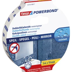POWERBOND DOBBELT KLÆBENDE SPEJLTAPE 5 M X 25 MM HVID>Tesa New