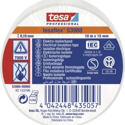 FLEX 53988 ISOLERINGSTAPE 10 M X 15 MM HVID>Tesa Clearance
