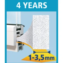 MOLL I-PROFIL TÆTNINGSLISTE 6 M X 9 MM X 4 MM HVID>Tesa Discount