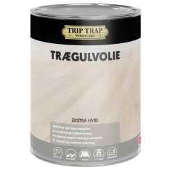 INDENDØRS OLIE TRÆGULVOLIE 1 L EKSTRA HVID>Trip Trap Hot