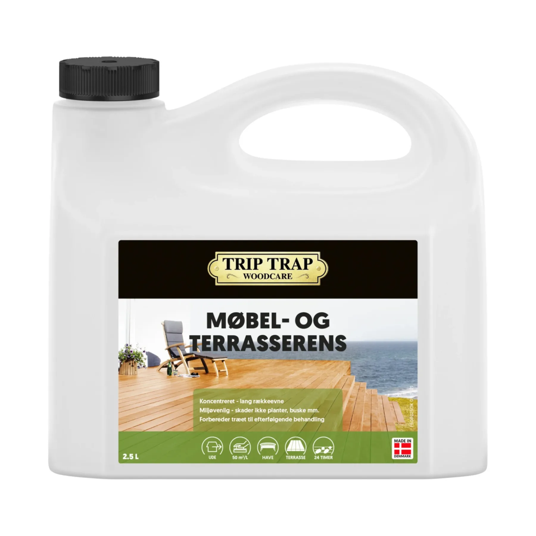 Træpleje & Lak ^ Trip Trap MØBEL & TERRASSE RENSE- & PLEJEMIDDEL 2,5 L FARVELØS