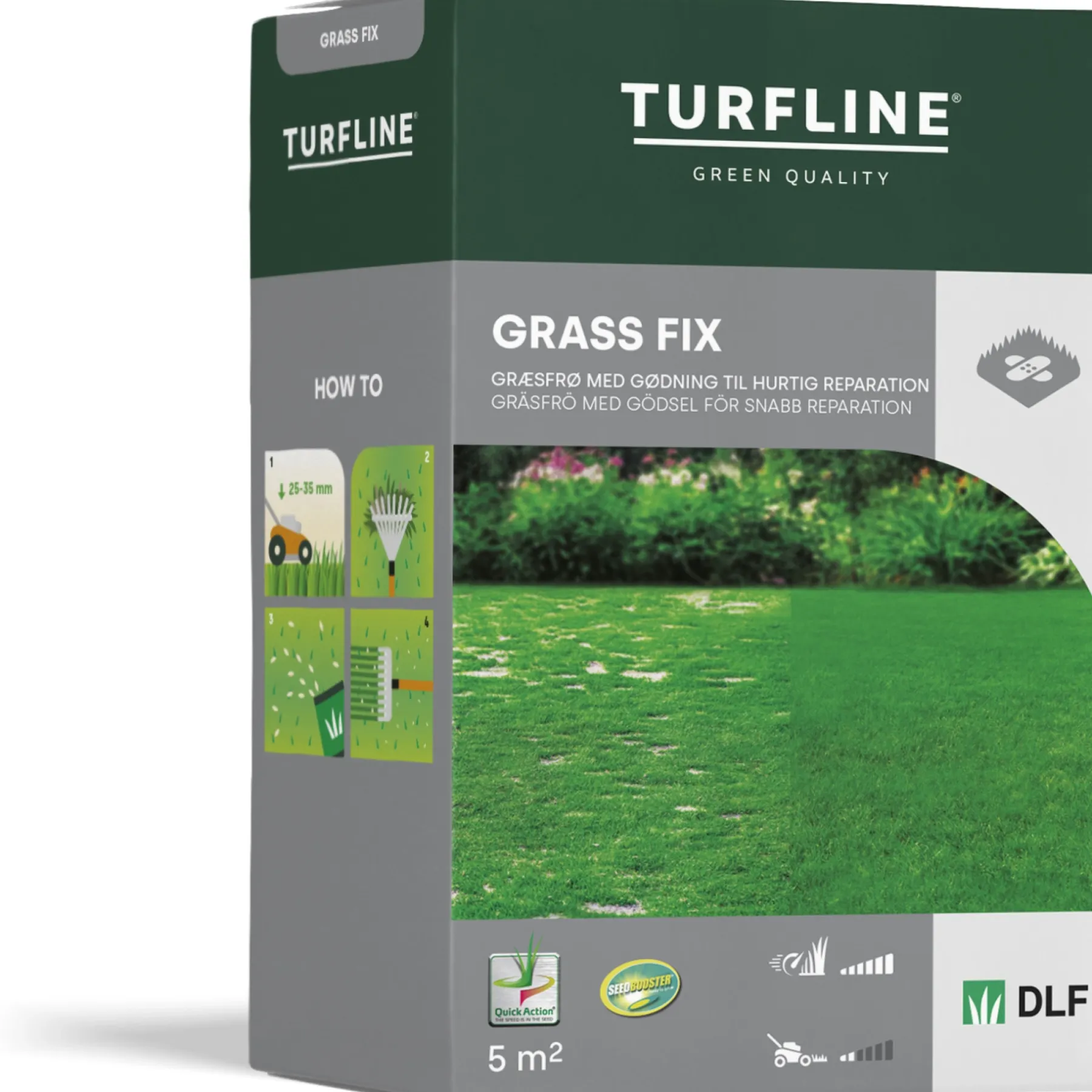 Græsfrø ^ Turfline GRÆSFIX REPERATION GRÆSFRØ 100 G