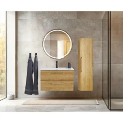 Badeværelsesmøbler ^ VASSO MILANO SOFTCLOSE BADMØBEL VARM EG 2 SKUFFER 80 CM
