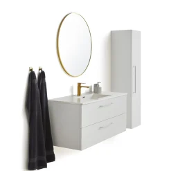 Badeværelsesmøbler ^ VASSO MILANO SOFTCLOSE BADMØBEL HVID 2 SKUFFER 120 CM