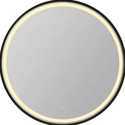 CAVO RUNDT SPEJL MED LED-LYS Ø80 CM MAT SORT>VASSO Outlet