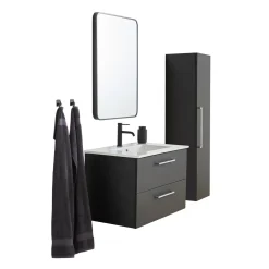 MILANO SOFTCLOSE BADMØBEL SORT 2 SKUFFER 80 CM>VASSO Online