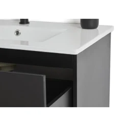 MILANO SOFTCLOSE BADMØBEL SORT 2 SKUFFER 60 CM>VASSO Online