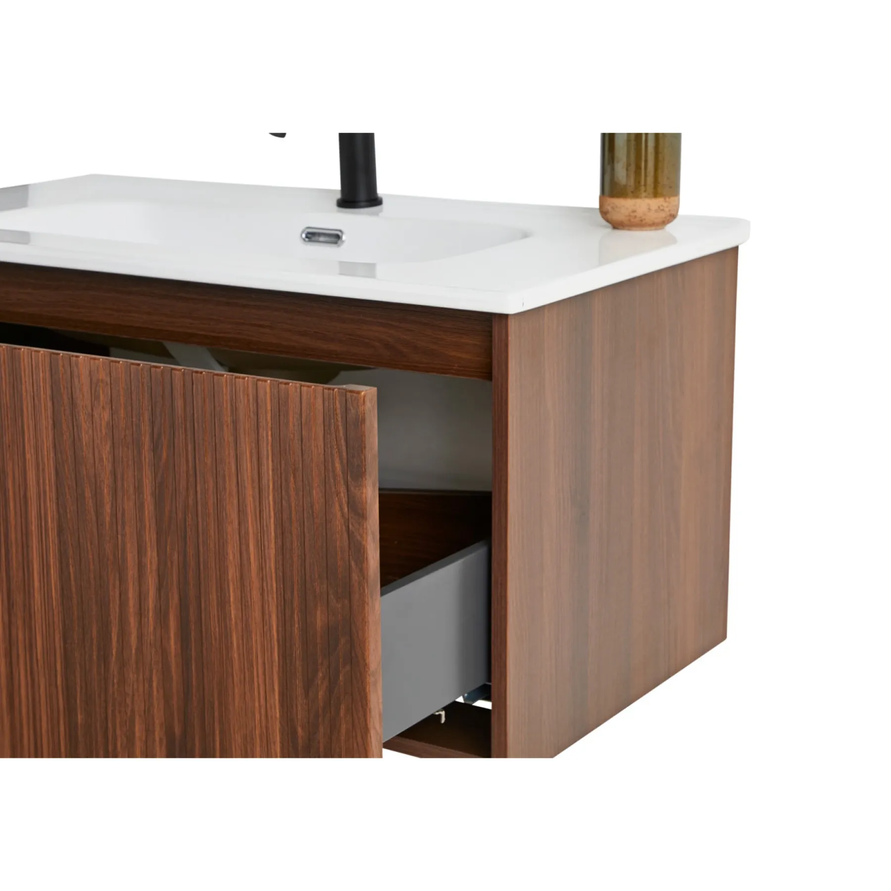 ROMA SOFTCLOSE BADMØBEL VALNØD 1 SKUFFE 80 CM>VASSO Clearance