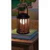 Solcellelamper ^ Veli Line MARBELLA SOLCELLE LANTERNE BRUN/SORT 24 CM