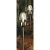 Solcellelamper ^ Veli Line 2-PAK SOLCELLE FAKKEL STÅL 38 CM
