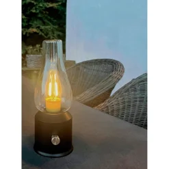 Genopladelige Lamper ^ Veli Line RETRO GENOPLADELIG BORDLAMPE SORT
