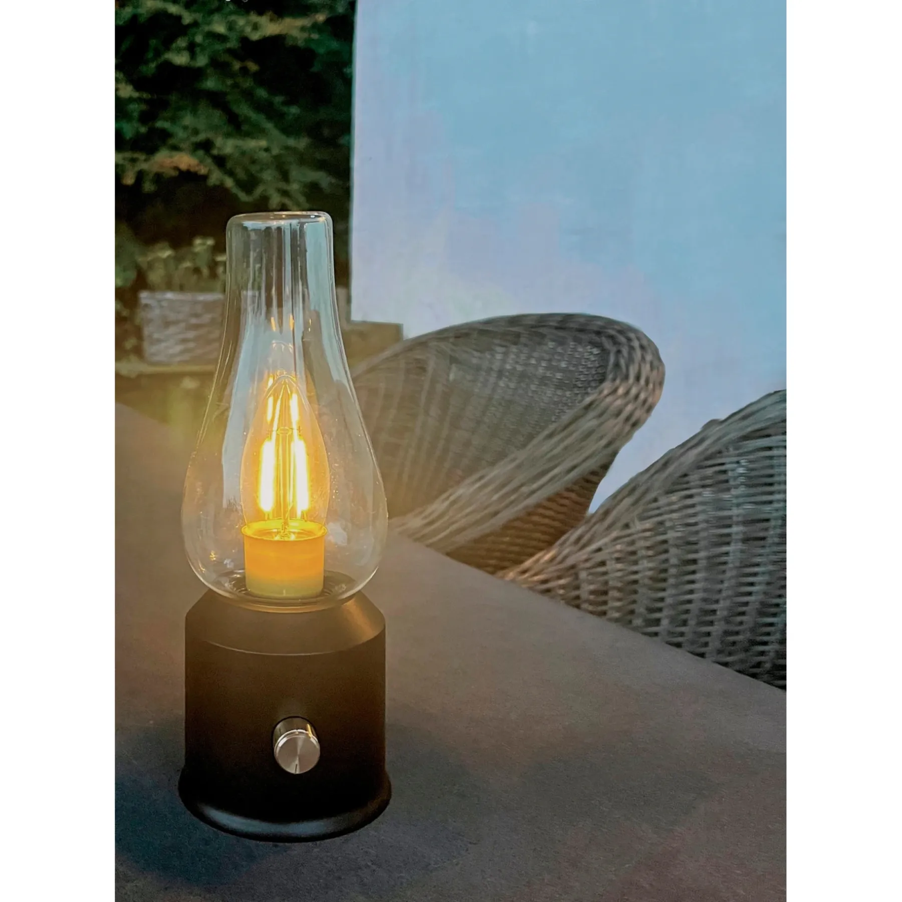 Genopladelige Lamper ^ Veli Line RETRO GENOPLADELIG BORDLAMPE SORT