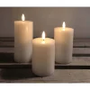 3-PAK HVIDE Ø7,5 X10+12,5+15 CM LED BLOKLYS>Veli Line Sale