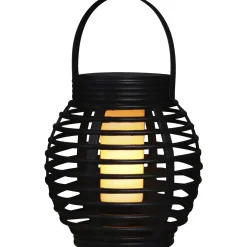 RATTAN FLAME SOLCELLE LANTERNE BRUN 16 CM>Veli Line New