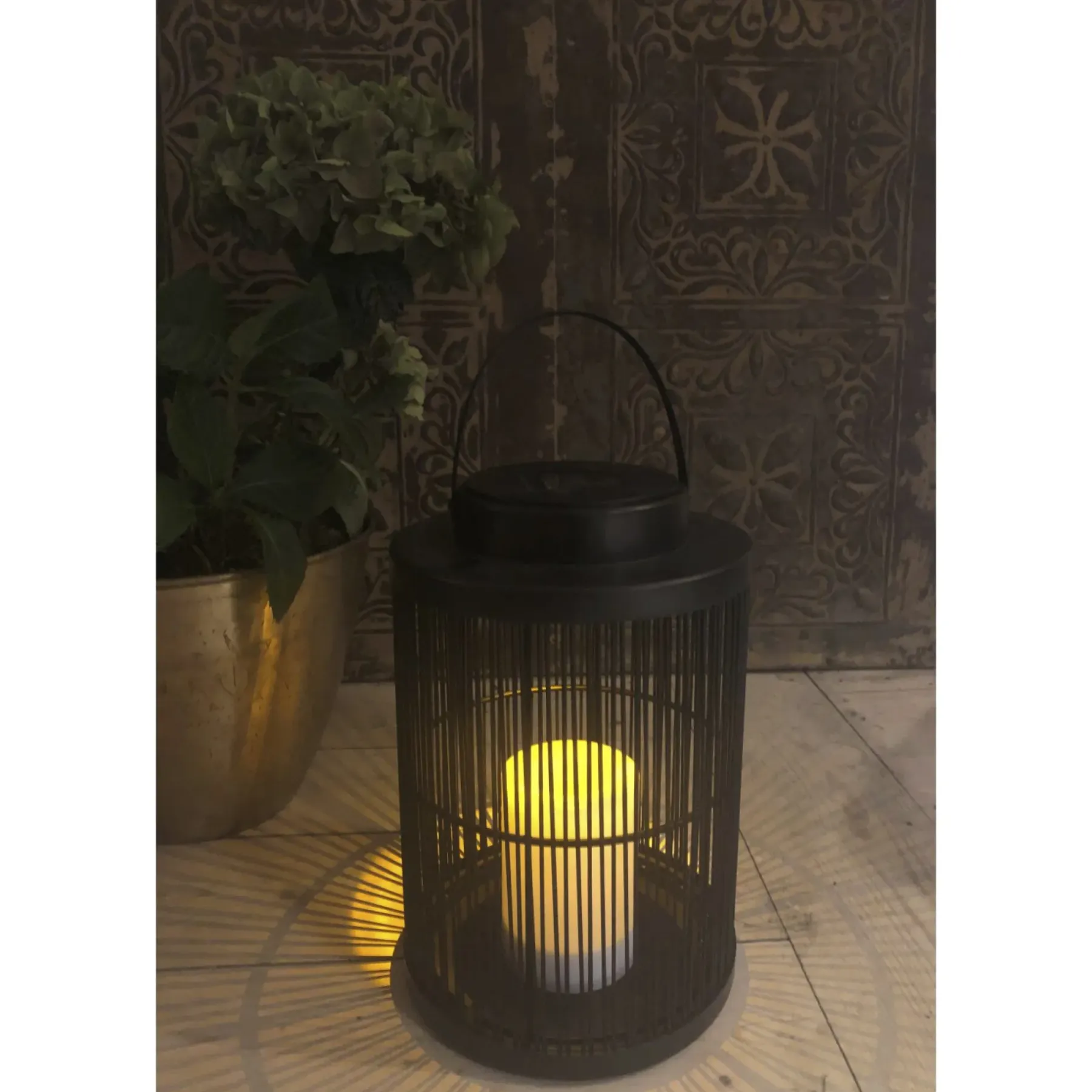 ROMA SOLCELLE LANTERNE SORT 26 CM>Veli Line Best