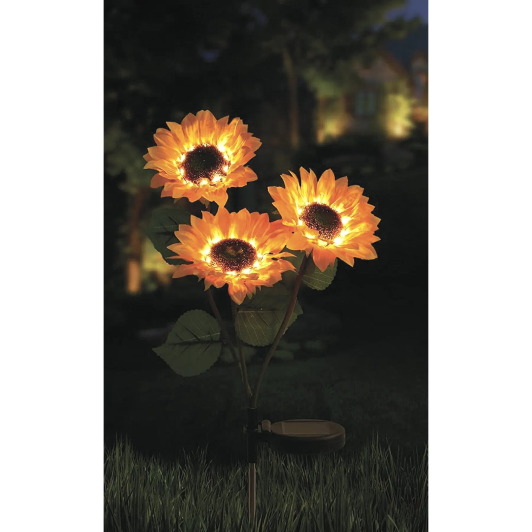 SUNFLOWER SOLCELLE LAMPE GUL/GRØN 70 CM>Veli Line Online