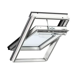 INTEGRA SOLCELLE VIPPEVINDUE HVIDMALET TRÆ 55 X 78 CM GGL CK02 206830>Velux Clearance