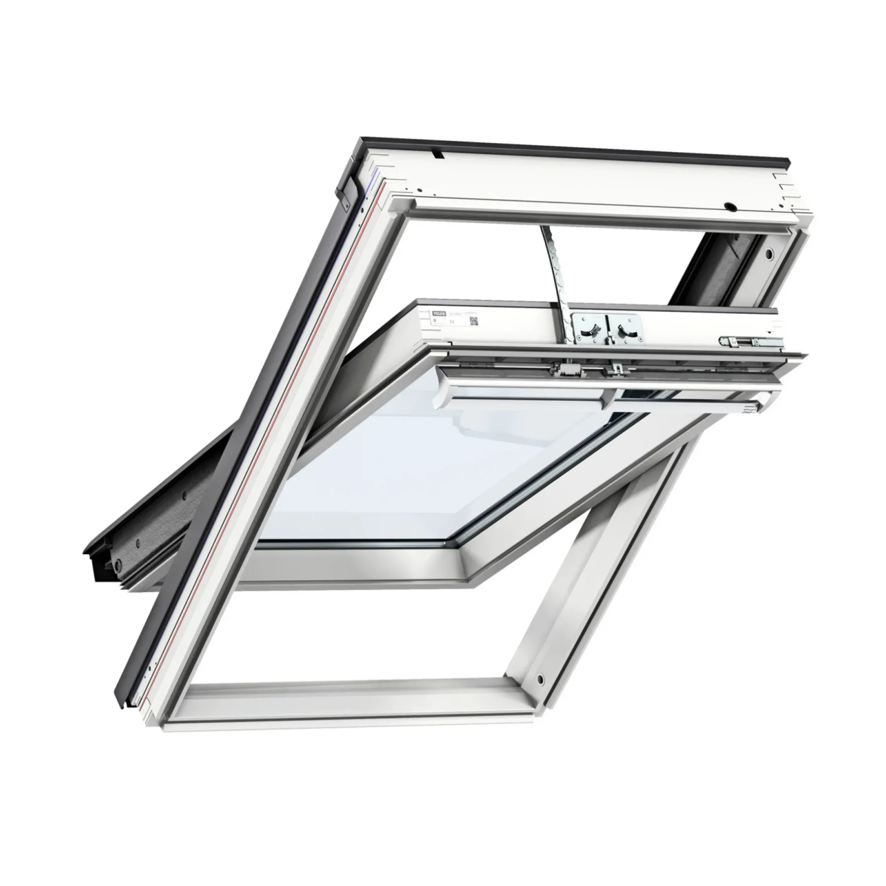 INTEGRA SOLCELLE VIPPEVINDUE HVIDMALET TRÆ 55 X 78 CM GGL CK02 206830>Velux Clearance