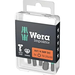 Tilbehør Elværktøj ^ Wera 867/4, 30X50 BITS TX 30 1 STK