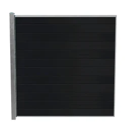 Komposithegn ^ Wimex LIVØ PRIME V-PROFIL HEGNSFAG MAT SORT 189.50 X 180 CM