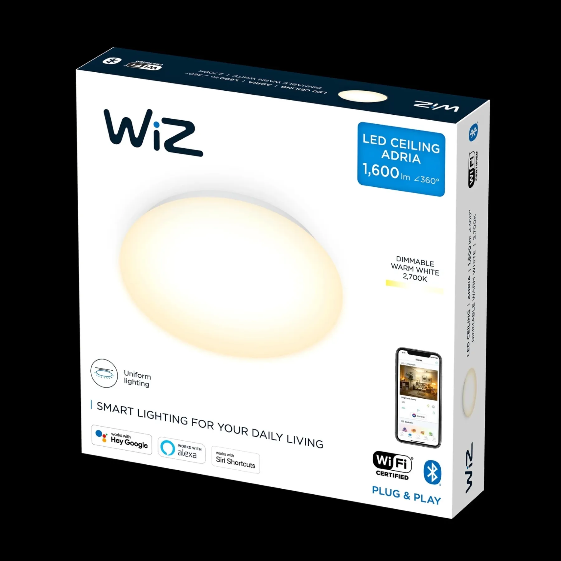 ADRIA PLAFOND HVID 352 MM>WIZ Hot