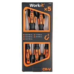 Skruetrækkere ^ Work>it KOMBI SKRUETRÆKKERSÆT 5 DELE