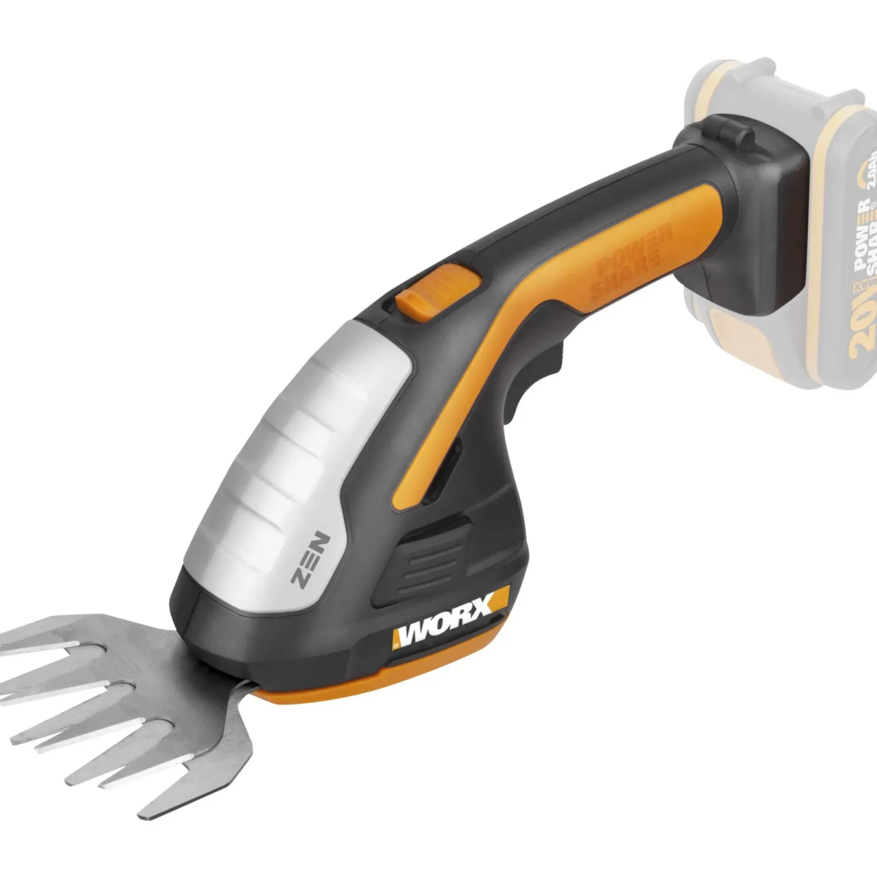Hækkeklippere ^ Worx POWERSHARE WG801E.9 MULTIKLIPPER 12-20 CM UDEN BATTERI OG LADER