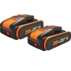 WA3639.2 BATTERI 20V 2 AH 2 STK/PK>Worx Sale