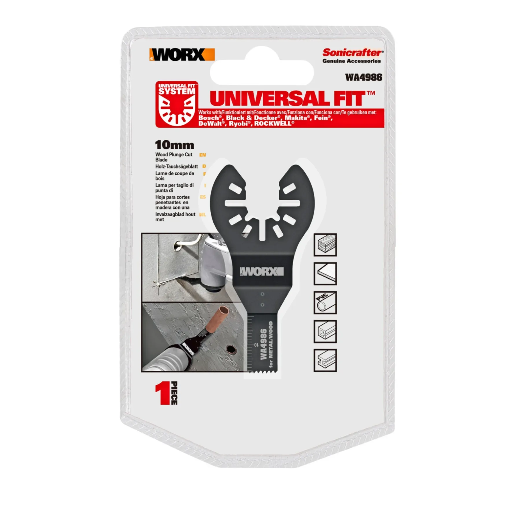 Multicuttere ^ Worx WA4986 MULTIVÆRKTØJ AKKU 20V UDEN BATTERI OG LADER