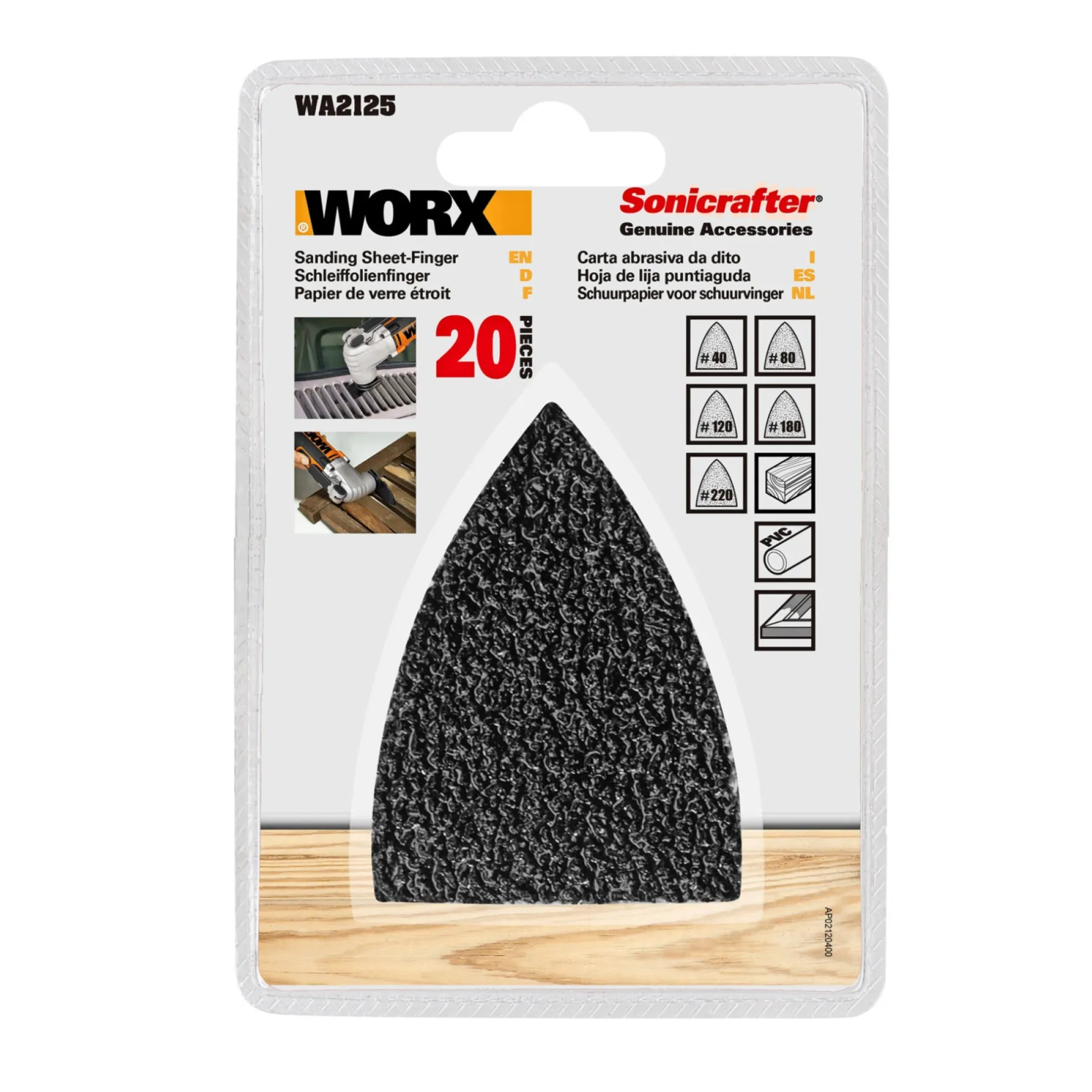 WA2125 SLIBEARK K40/K80/K120/K180/K220 20 STK>Worx Online