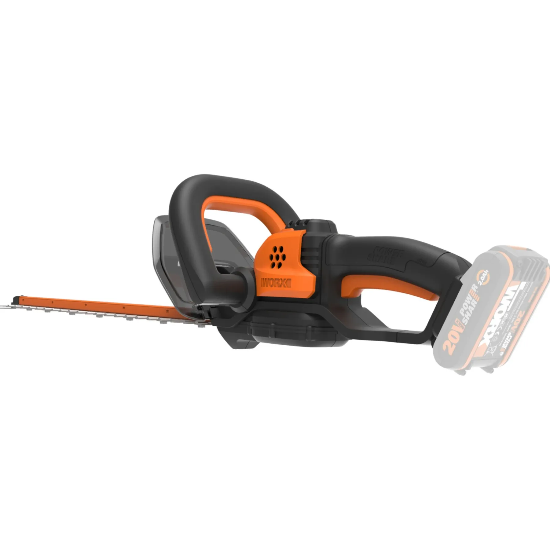 WG264E.9 HÆKKEKLIPPER 56 CM UDEN BATTERI OG LADER>Worx Outlet